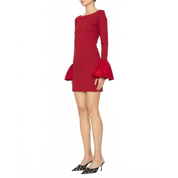 NEW STAUD hawthorne mini dress in rouge - Picture 5 of 6
